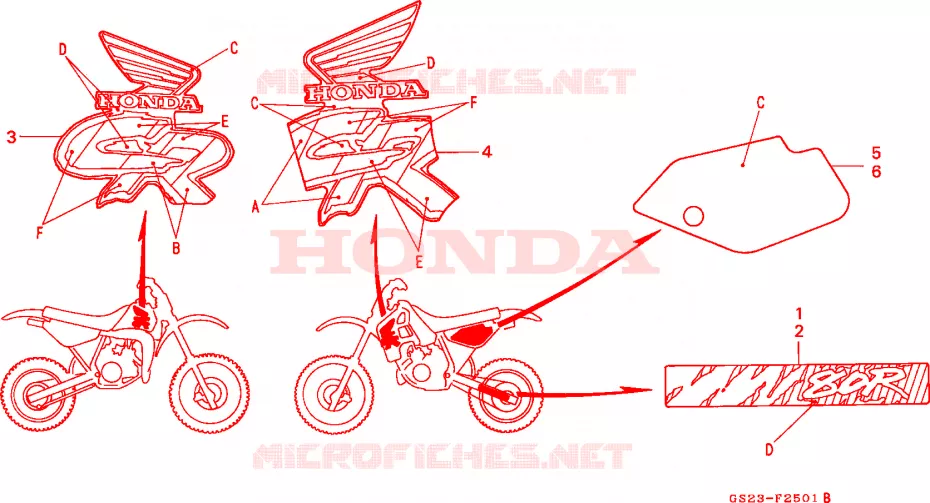 MARQUE(CR80RM) Honda MOTO 80 CR 1991  CR80RM