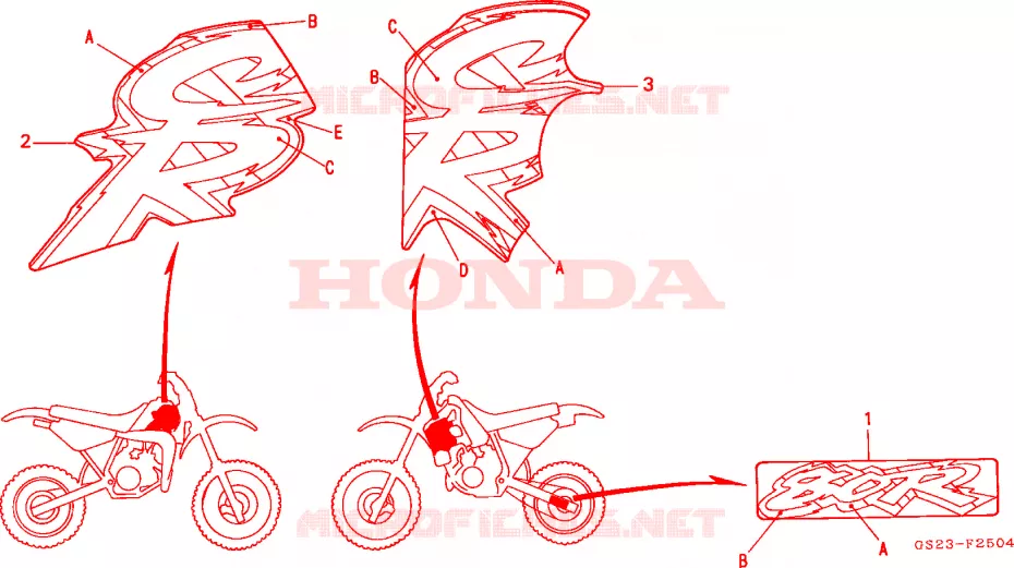MARQUE(CR80RR) Honda MOTO 80 CR 1994  CR80RR