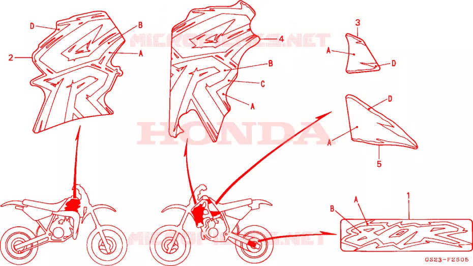 MARQUE(CR80RS) Honda MOTO 80 CR 1995  CR80RS
