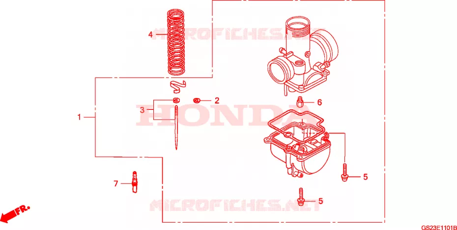 PIECES DE CARBURATEUR EN OPTION Honda MOTO 80 CR 1990  CR80RL
