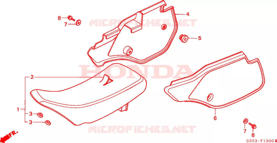 SELLE - CARENAGE Honda MOTO 80 CR 1991  CR80RM