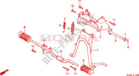 BEQUILLE   REPOSE PIEDS pour Honda WALLAROO 50 MOPED self starter de 2001