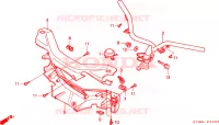 GUIDON   CARENAGE pour Honda WALLAROO 50 de 1991