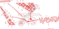RAYURE/MARQUE(2) pour Honda WALLAROO 50 self starter de 1992