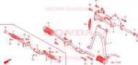 BEQUILLE   REPOSE PIEDS pour Honda WALLAROO 50 MOPED de 1993