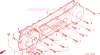 COUVERCLE GAUCHE pour Honda WALLAROO 50 de 1994