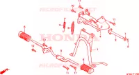 BEQUILLE   REPOSE PIEDS pour Honda WALLAROO 50 MOPED DL self starter de 2000
