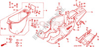 CARENAGE ARRIERE pour Honda WALLAROO 50 MOPED DL self starter de 2000