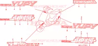 AUTOCOLLANTS pour Honda NH 90 YUPY de 1994