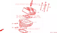 CYLINDRE   CULASSE pour Honda VISION MET IN 50 de 1988