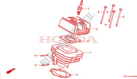 CYLINDRE   CULASSE pour Honda VISION MET IN 50, 25KM/H LIMITED de 1991