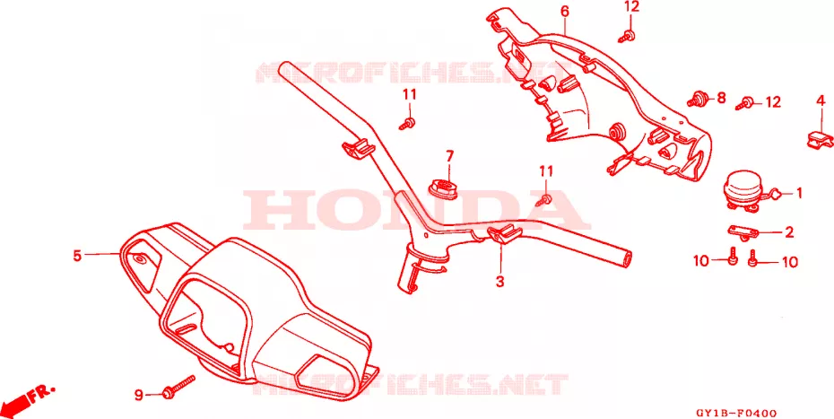 GUIDON - CARENAGE Honda SCOOTER 50 VISION 1992  SA50SM