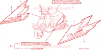 RAYURE(2) pour Honda VISION  50 MOPED de 1993