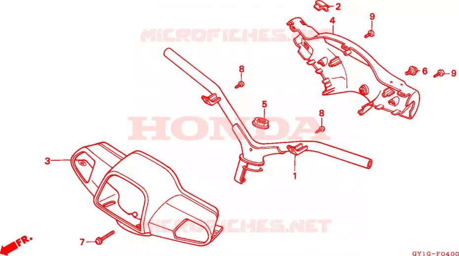 GUIDON - CARENAGE Honda SCOOTER 50 VISION 1994  SA50R