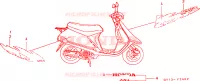 RAYURE(3) pour Honda VISION MET IN 50 STANDARD de 1994