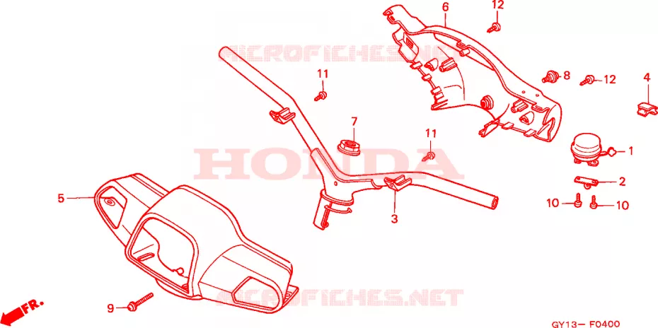 GUIDON - CARENAGE Honda SCOOTER 50 VISION 1994  SA50R