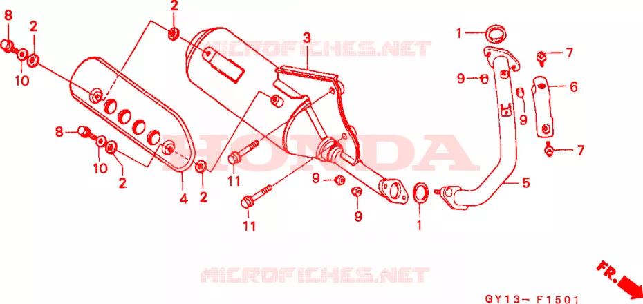 SILENCIEUX D'ECHAPPEMENT(2) Honda SCOOTER 50 VISION 1995  SA50S