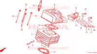 CYLINDRE   CULASSE pour Honda MET IN 75 de 1991
