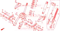 FOURCHE pour Honda VISION MET IN 75 de 1993