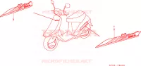 RAYURE(1) pour Honda VISION MET IN 75 de 1993