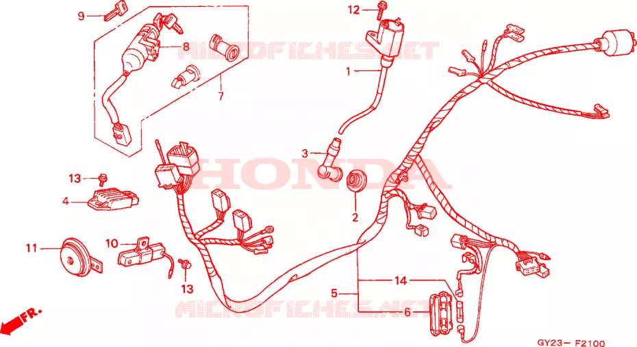 FAISCEAU DES FILS Honda SCOOTER 75 VISION 1993  SA75P