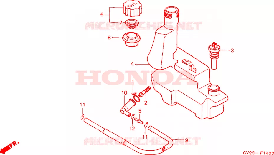 RESERVOIR D'HUILE Honda SCOOTER 75 VISION 1993  SA75P