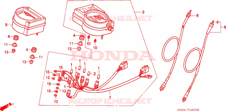 COMPTEUR Honda MOTO 75 CRM 1993  CRM75RP