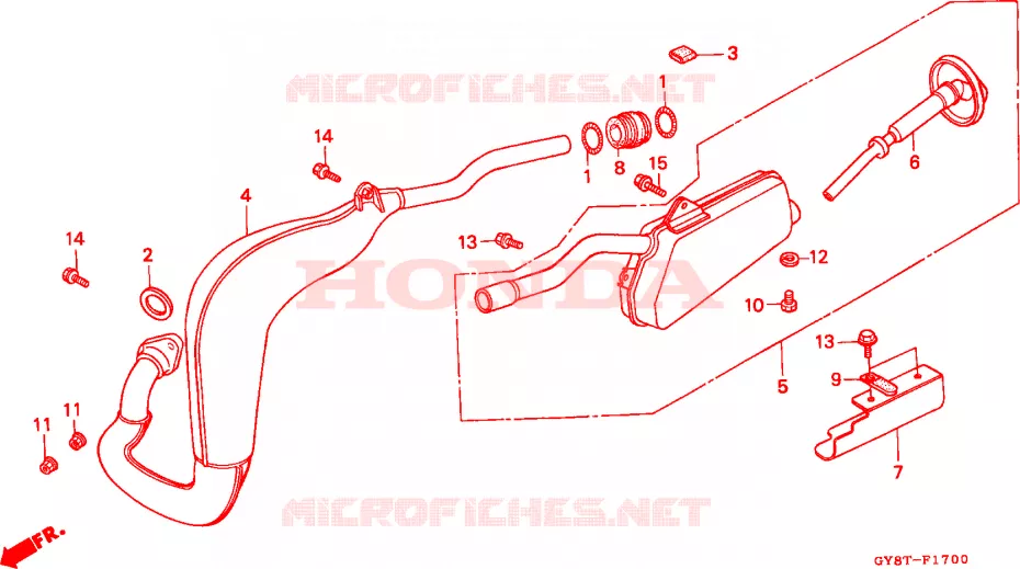 SILENCIEUX D'ECHAPPEMENT Honda MOTO 50 CRM 1996  CRM50RT