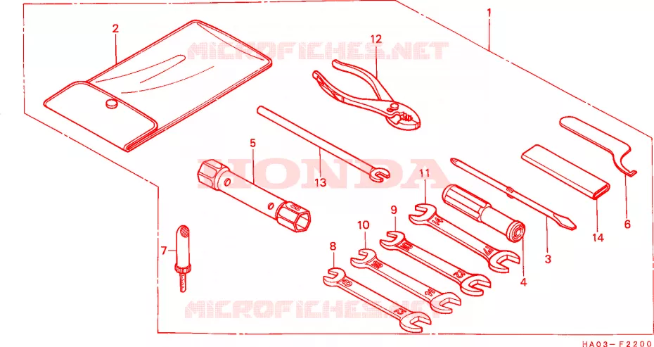 OUTIL Honda ATV 250 ATC 1985  ATC250ESF