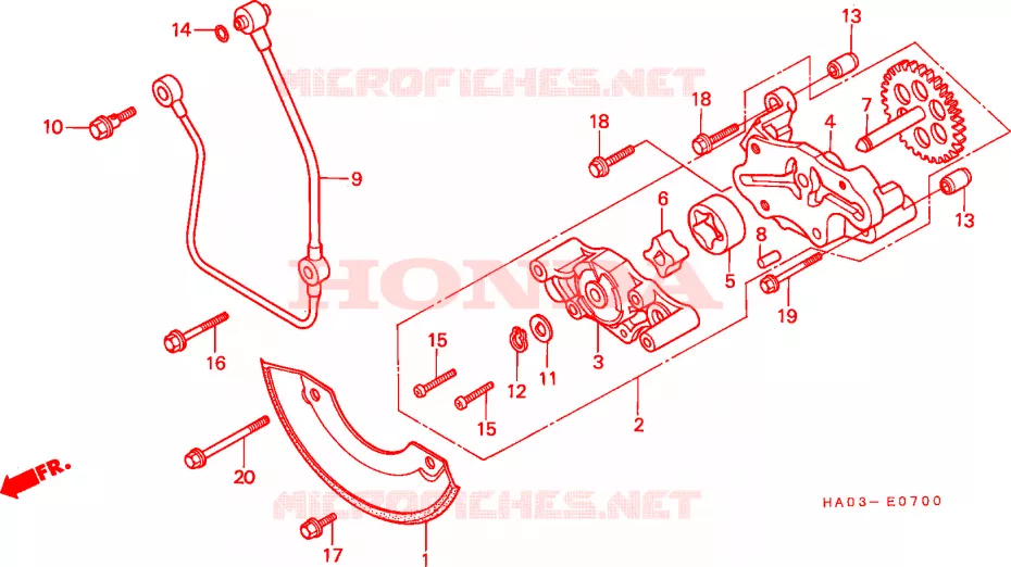 POMPE A HUILE Honda ATV 250 ATC 1985  ATC250ESF
