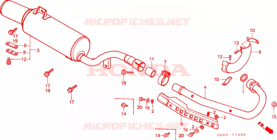 SILENCIEUX D'ECHAPPEMENT Honda ATV 250 ATC 1985  ATC250ESF
