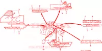 RAYURE(4) pour Honda FOURTRAX 350 4X4 de 1987