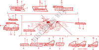 AUTOCOLLANTS (TRX300L/M/FWL/FWM) pour Honda TRX 300 FOURTRAX 4X4 de 1991