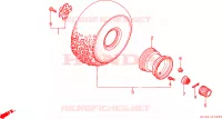 ROUE ARRIERE pour Honda TRX 300 FOURTRAX de 1990