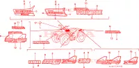 AUTOCOLLANTS pour Honda TRX 300 FOURTRAX de 1992