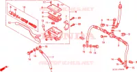 MAITRE CYLINDRE DE FREIN AVANT pour Honda TRX 300 FOURTRAX 4X4 de 1992