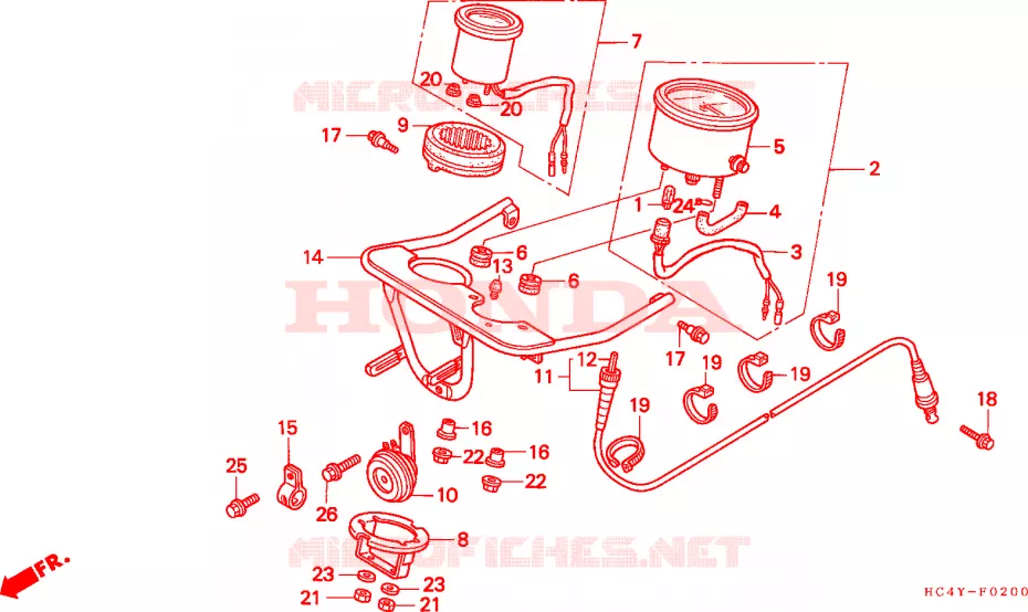 COMPTEUR Honda ATV 300 FOURTRAX 1994  TRX300FWR