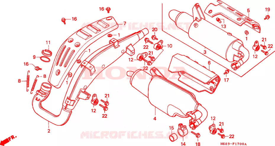 SILENCIEUX D'ECHAPPEMENT Honda ATV 400 ODYSSEY 1990  FL400RL