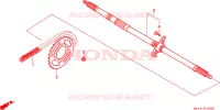 ARBRE DE ROUE ARRIERE   CHAINE SECONDAIRE pour Honda TRX 200 FOURTRAX D de 1994