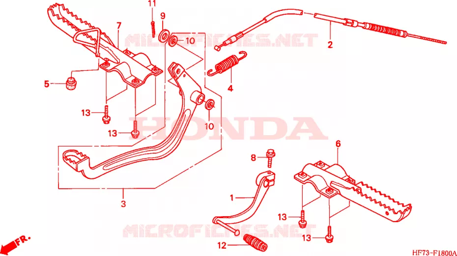 REPOSE PIED Honda ATV 90 FOURTRAX 2004  TRX904