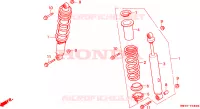 AMORTISSEUR AVANT pour Honda TRX 300 SPORTRAX EX de 1994