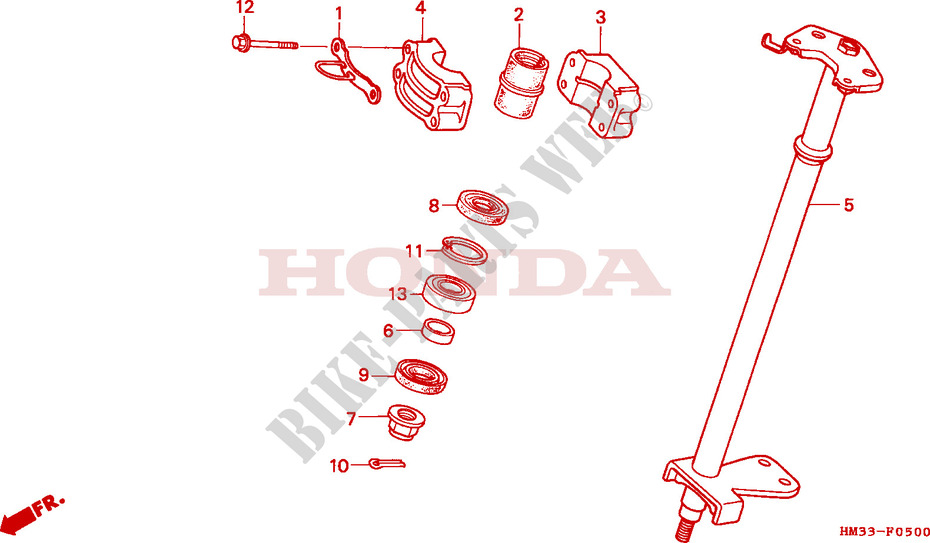 ARBRE DE DIRECTION pour Honda TRX 300 SPORTRAX EX de 2000