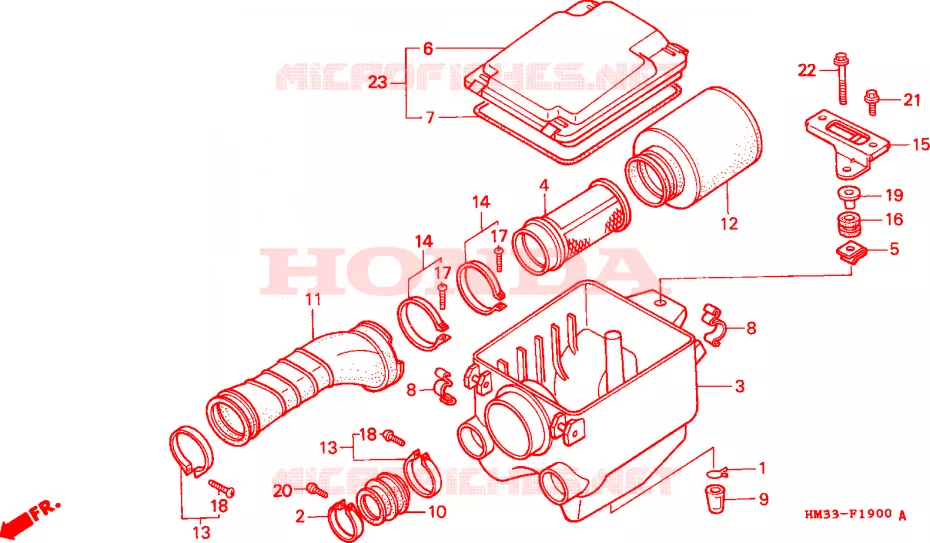 FILTRE A AIR Honda ATV 300 FOURTRAX 1996  TRX300EXT