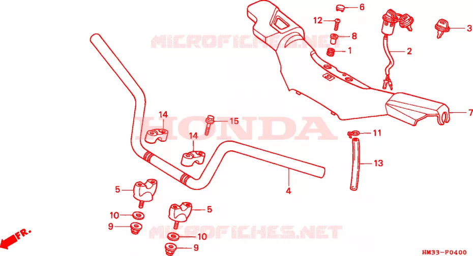 GUIDON Honda ATV 300 FOURTRAX 1993  TRX300EXP