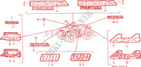 MARQUE/EMBLEME(2) pour Honda TRX 300 FOURTRAX 4X4 de 1998