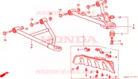 TRIANGLES   PROTECTION AVANT pour Honda TRX 300 FOURTRAX 4X4 de 1998