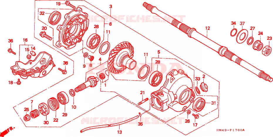 COUPLE CONIQUE Honda ATV 300 FOURTRAX 1996  TRX300FWT