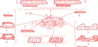 AUTOCOLLANTS pour Honda TRX 300 FOURTRAX de 2000