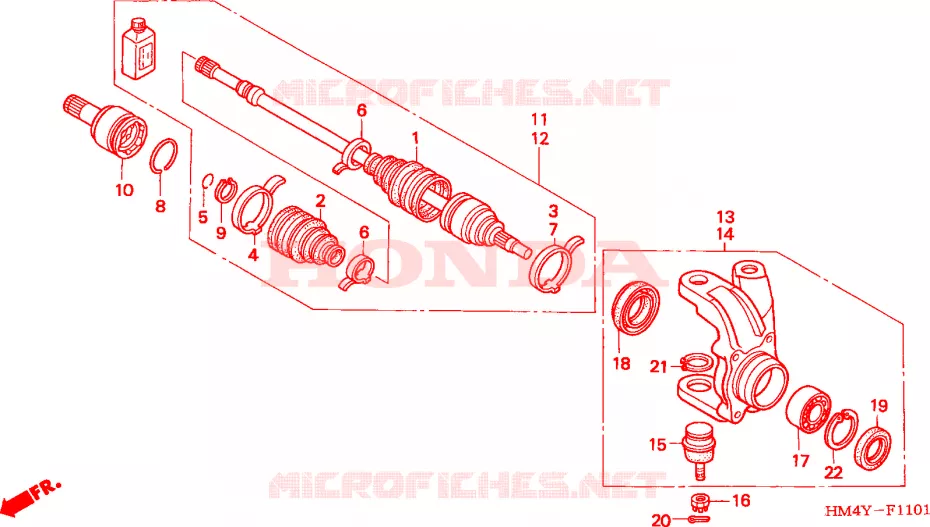 ARTICULATION(2) Honda ATV 300 FOURTRAX 2000  TRX300FWY