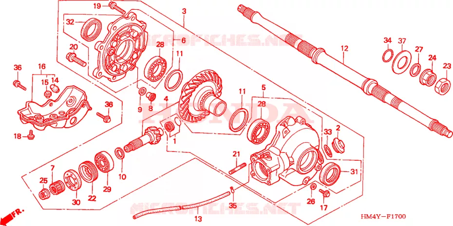 COUPLE CONIQUE Honda ATV 300 FOURTRAX 2000  TRX300FWY